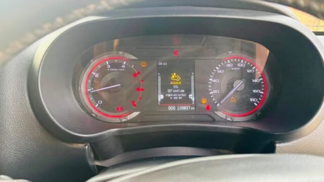 Mahindra Thar instrument cluster showing 109837 km odometer