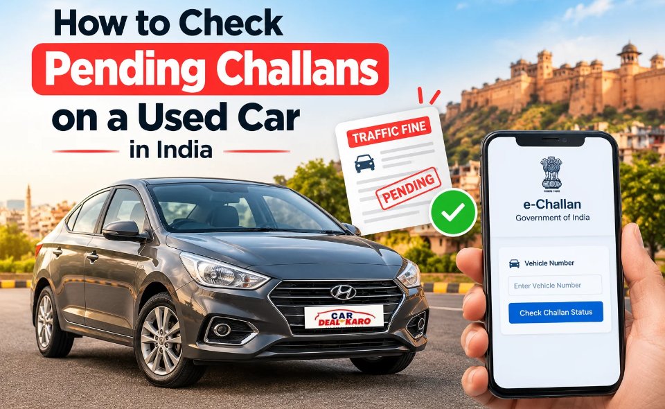 check pending challans on used car